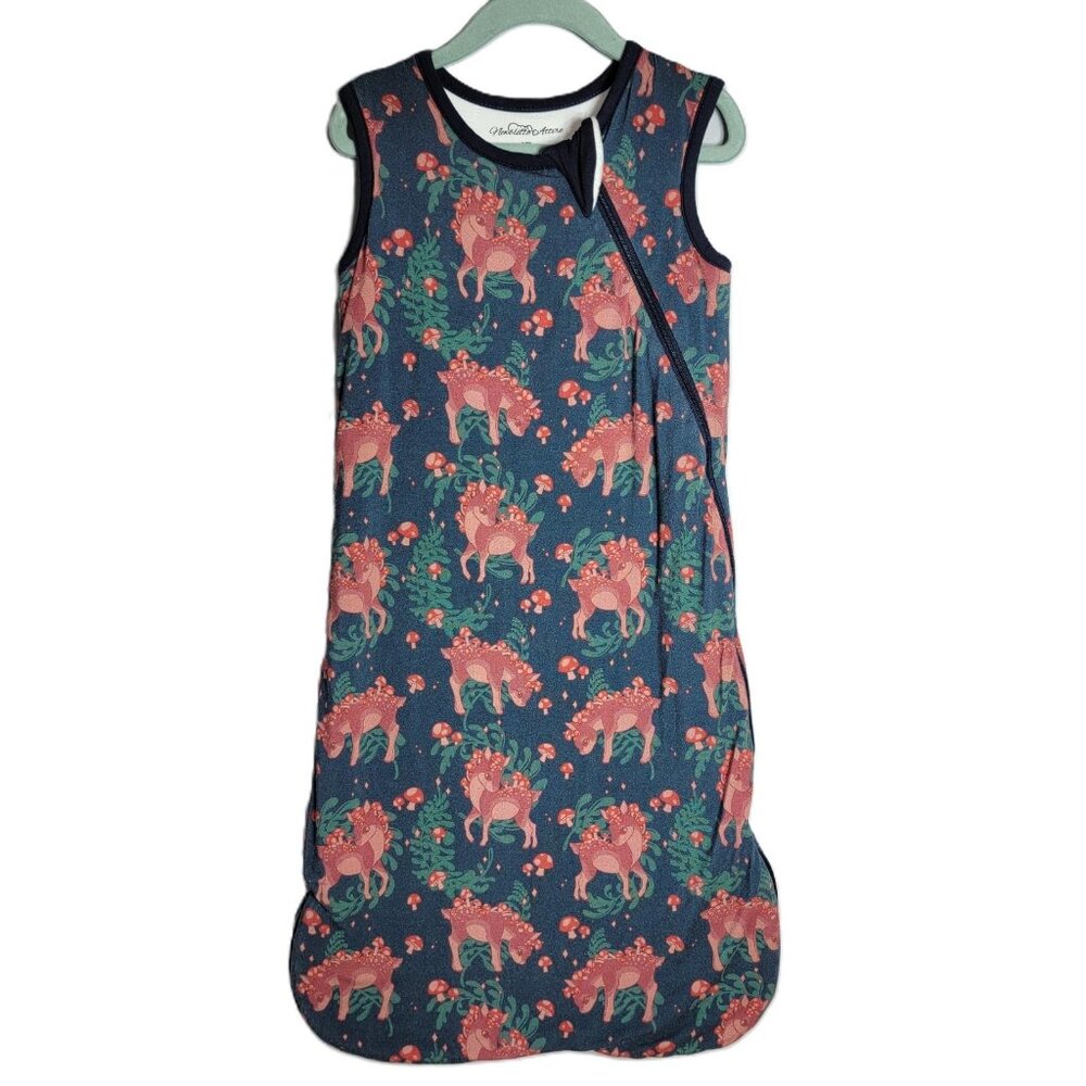 Newblette Attire Bamboo Mushroom Deer Sleep Sack 0-6m Sleeveless Zip